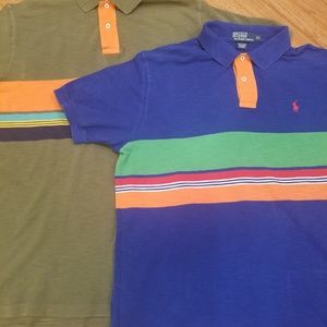 Two Polo by Ralph Lauren Striped Shirts